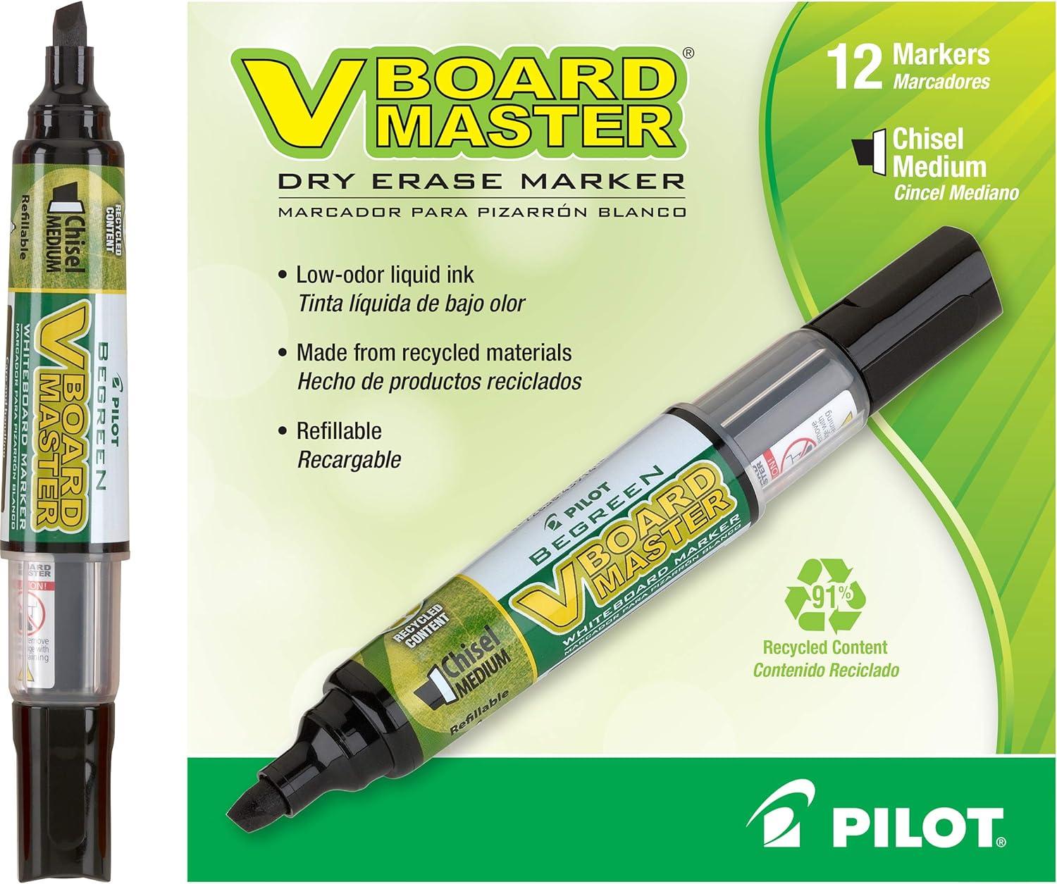 image:imagePilot V Board Master Refillable Dry Erase Markers Assorted Colors Bundle 15 Count1 Count Pack of 36