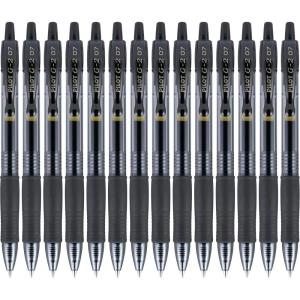 Pilot G2 Premium Gel Roller Pens Fine Point 0.7 mm, Blue Ink Pens Fine Point, Pack of 14 – Ideal for School, Journaling, and Office Writing(Black)
