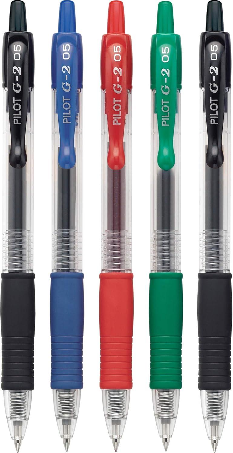 image:imagePILOT G2 Premium Refillable amp Retractable Rolling Ball Gel Pens 07mm Fine Point 6 Black and 4 Blue Pens Pack of 1 10 Count TotalAssorted