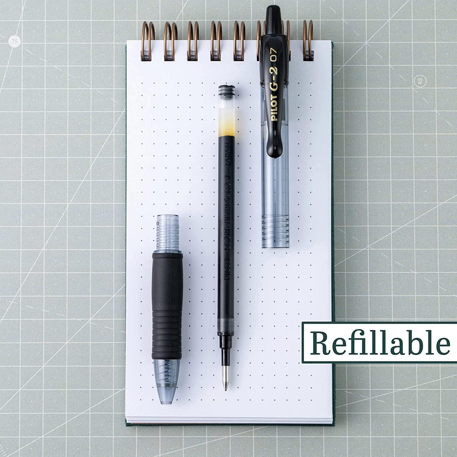 image:imagePILOT G2 Premium Refillable amp Retractable Rolling Ball Gel Pens 07mm Fine Point 6 Black and 4 Blue Pens Pack of 1 10 Count TotalBlack Blue