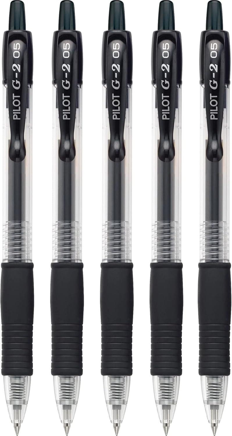 image:imagePILOT G2 Premium Refillable amp Retractable Rolling Ball Gel Pens 07mm Fine Point 6 Black and 4 Blue Pens Pack of 1 10 Count TotalBlack