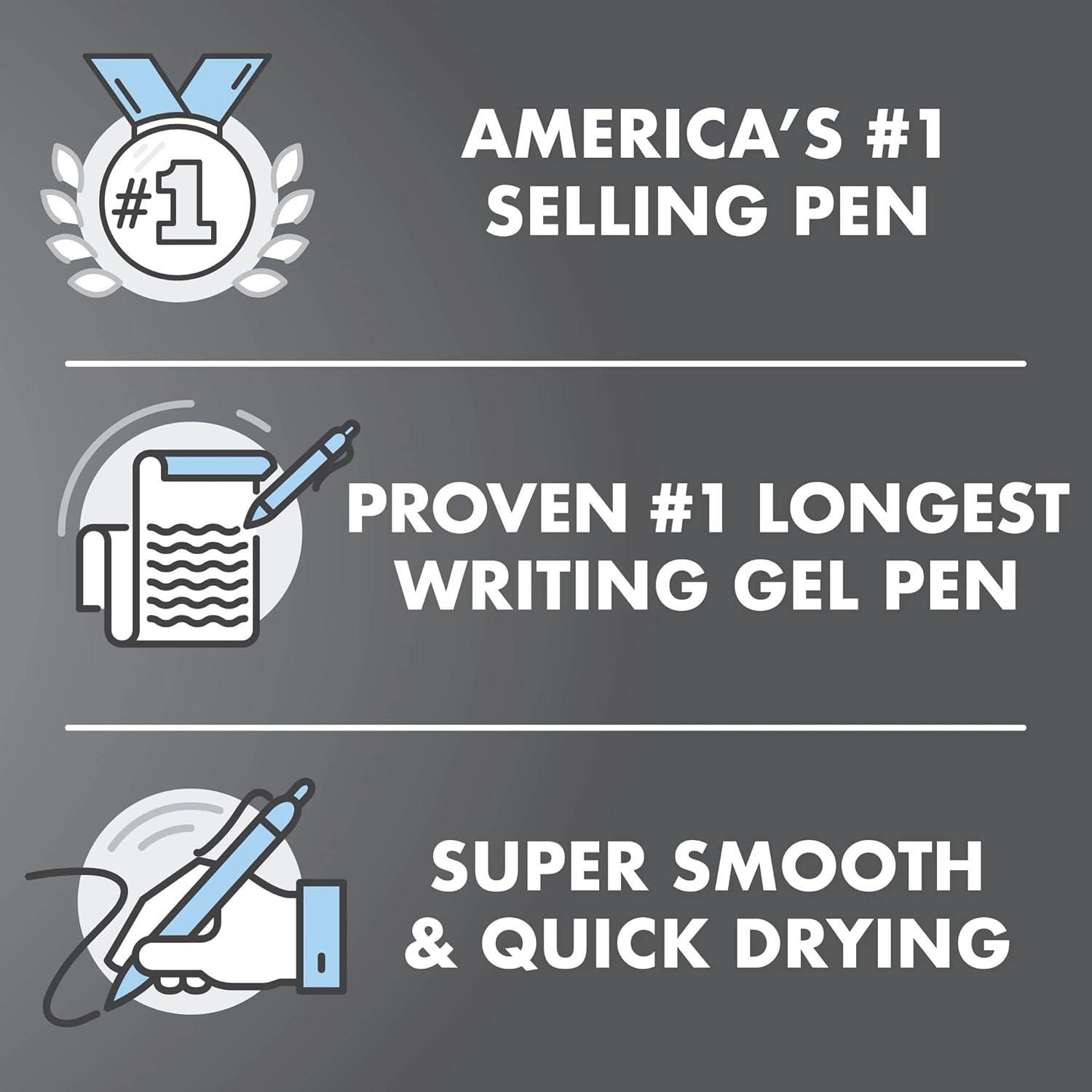 image:imagePILOT G2 Premium Refillable amp Retractable Rolling Ball Gel Pens 07mm Fine Point 6 Black and 4 Blue Pens Pack of 1 10 Count TotalBlack