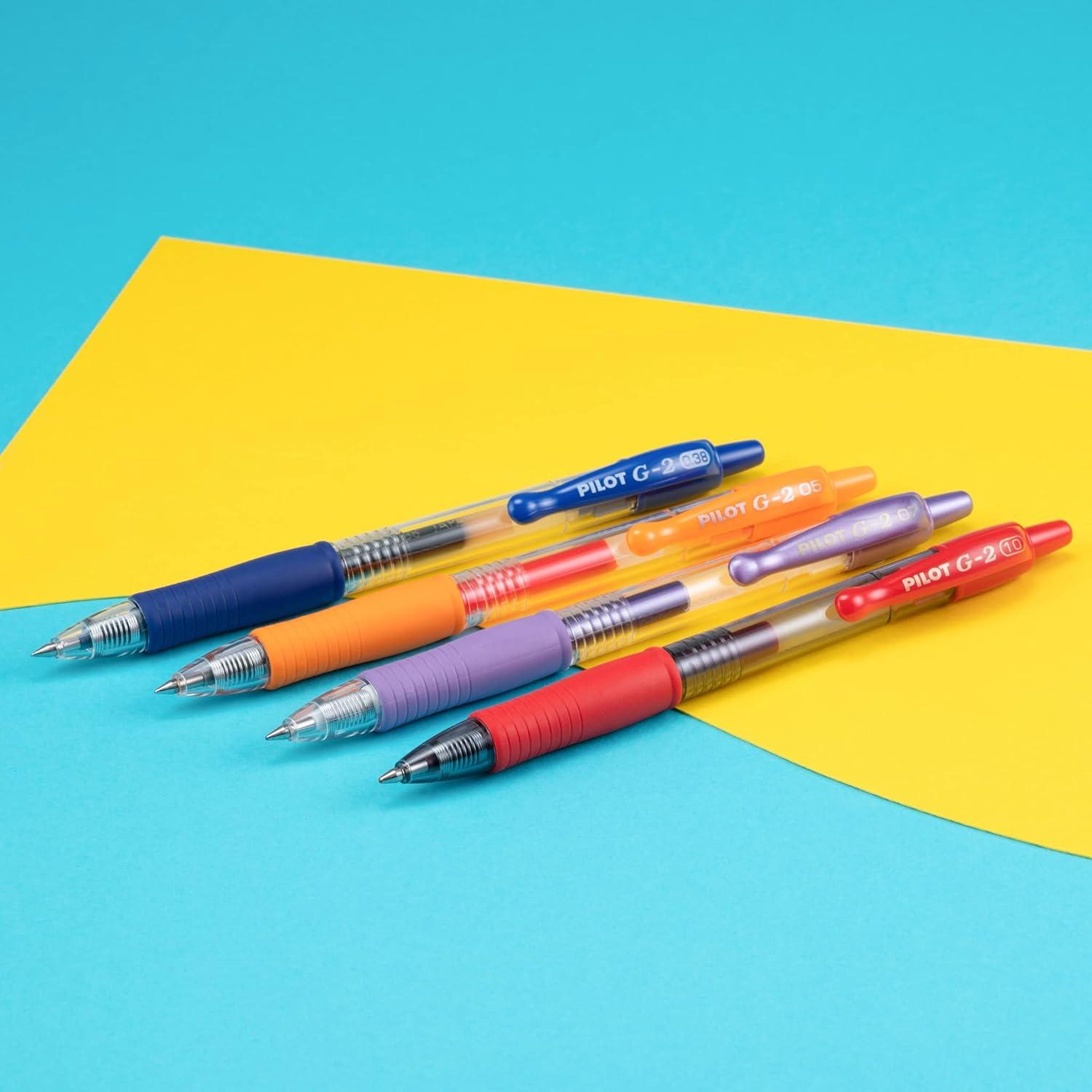 image:imagePILOT G2 Premium Refillable amp Retractable Rolling Ball Gel Pens 07mm Fine Point 6 Black and 4 Blue Pens Pack of 1 10 Count TotalBlue