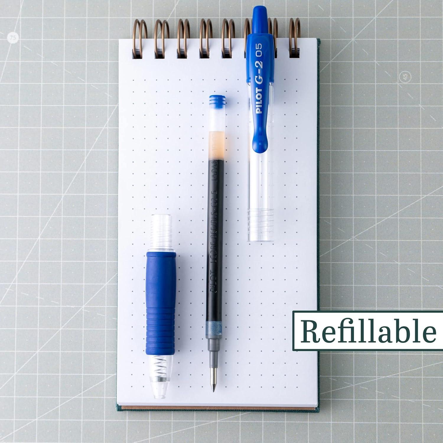 image:imagePILOT G2 Premium Refillable amp Retractable Rolling Ball Gel Pens 07mm Fine Point 6 Black and 4 Blue Pens Pack of 1 10 Count TotalBlue