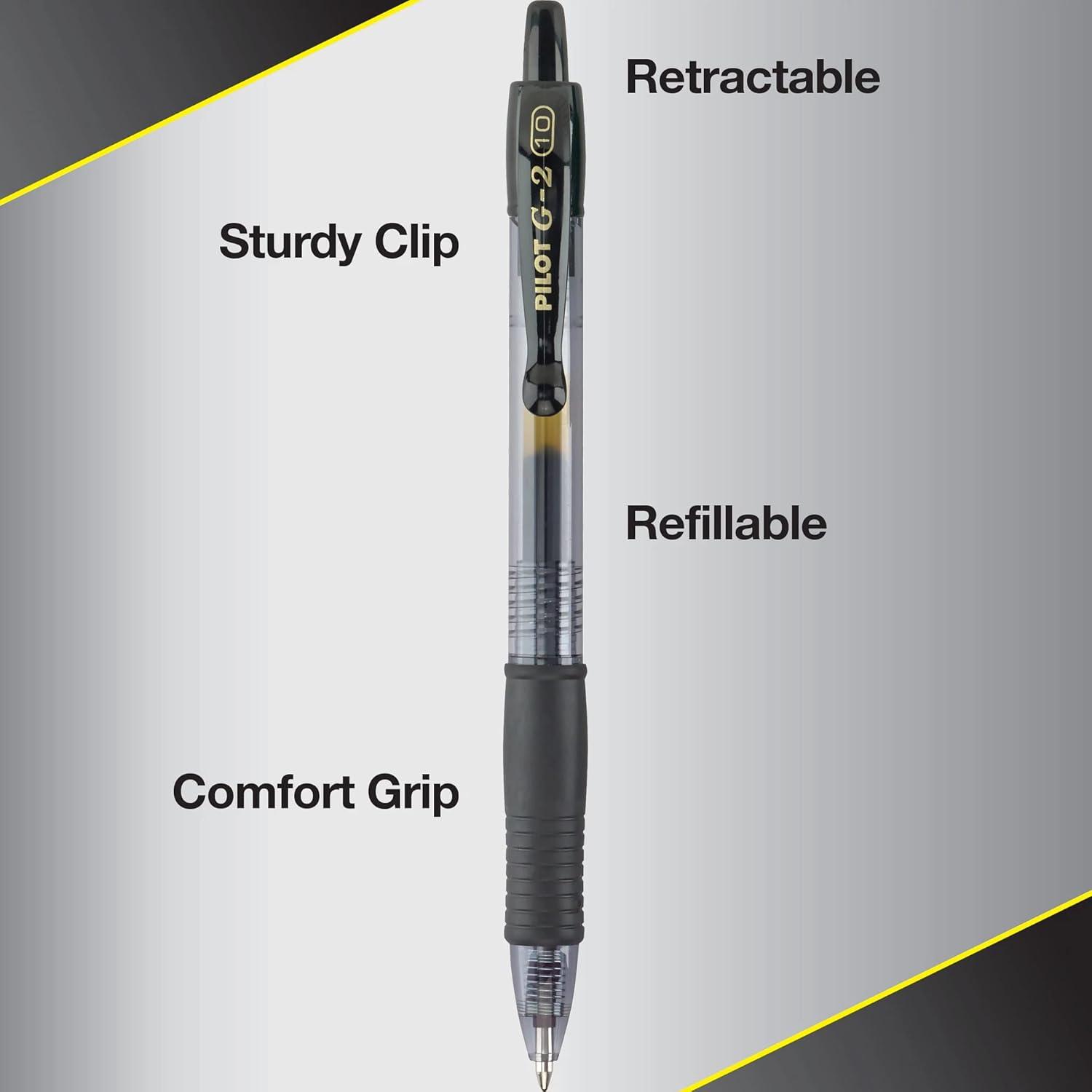 image:imagePilot G2 Premium Gel Pens Black Pens Bold Point 1 mm 4 BlackBlack