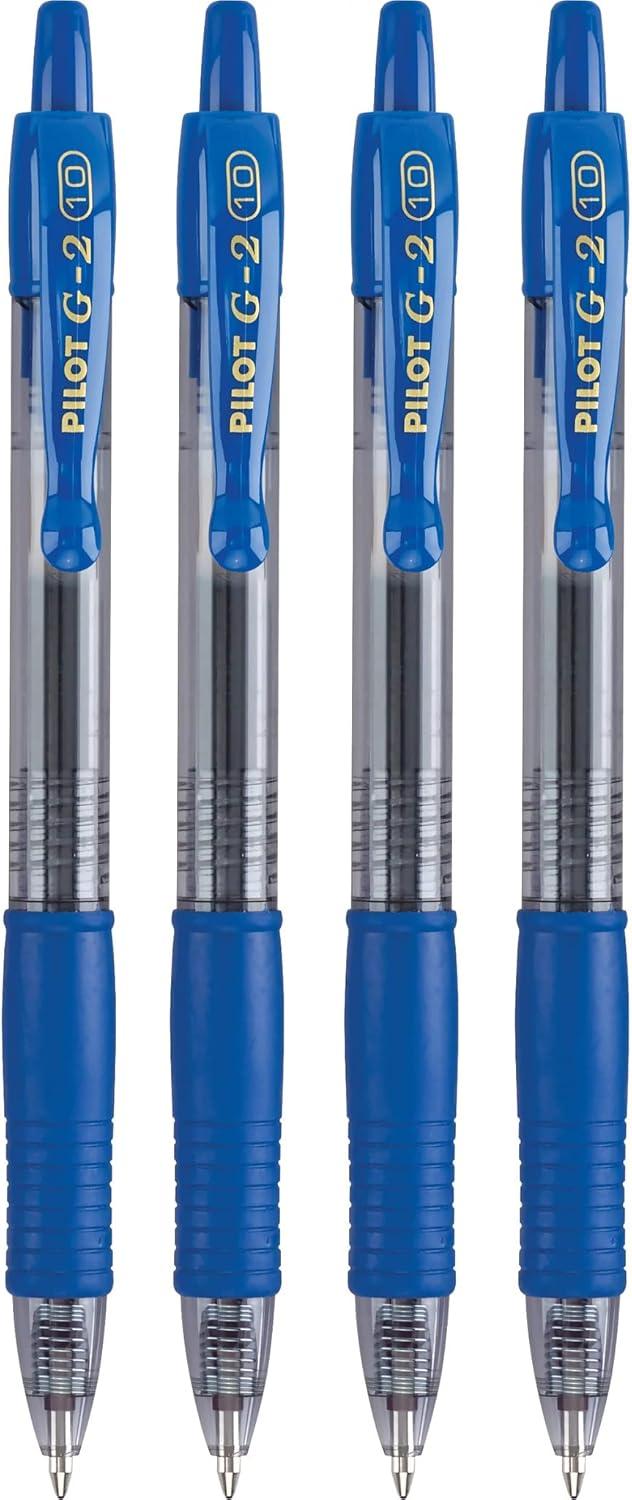 image:imagePilot G2 Premium Gel Pens Black Pens Bold Point 1 mm 4 BlackBlue