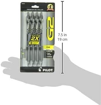 image:imagePilot G2 Premium Gel Roller Pens 07 Fine Point Smooth Writing Pens Black Pack of 4Black