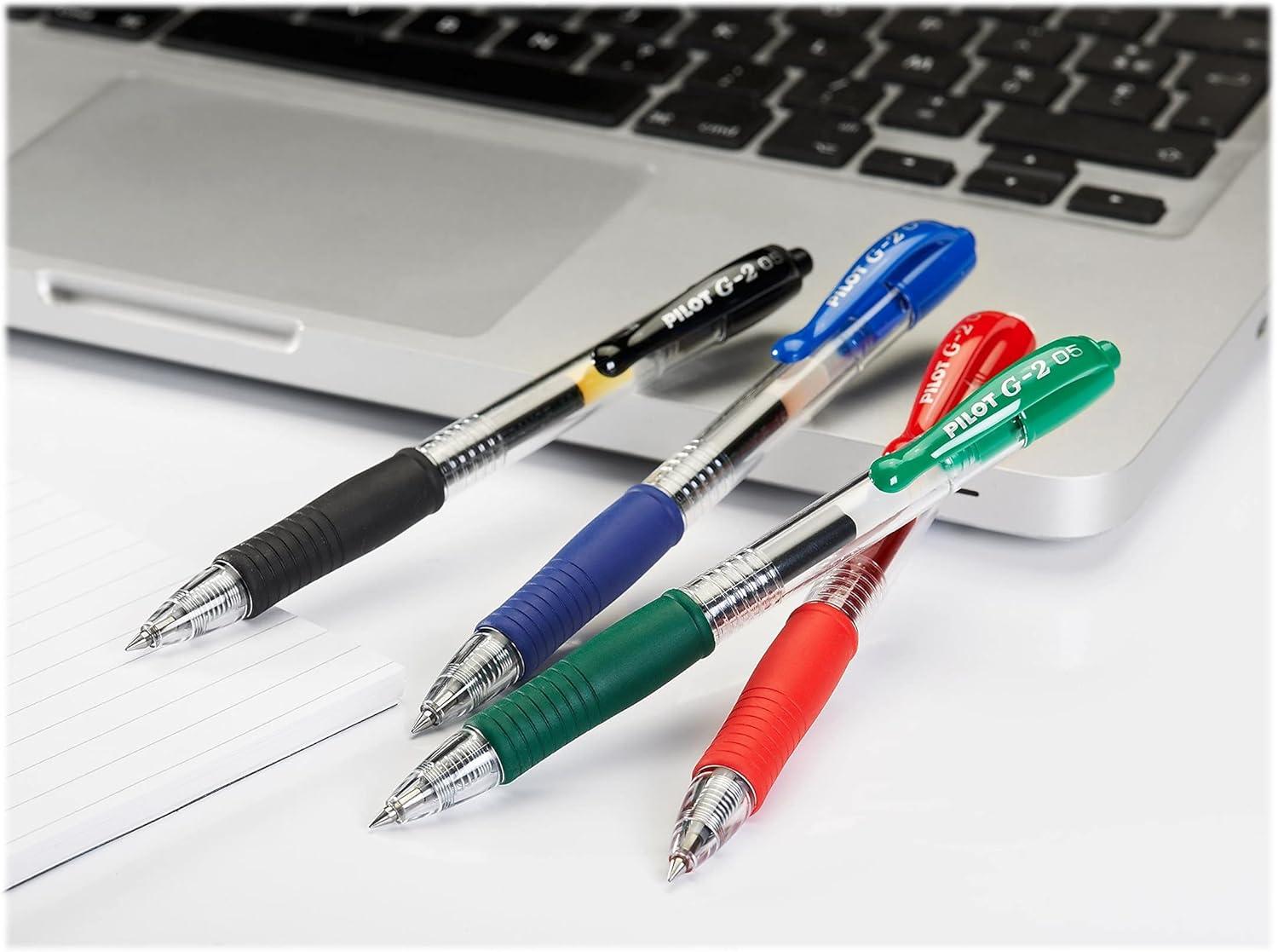 image:imagePilot G2 Premium Retractable GelInk Rolling Ball Pens Bold Point 10mm 10 Gel Pens Assorted 8Pack Ideal for School Journaling amp Office Writing1 Count Pack of 8