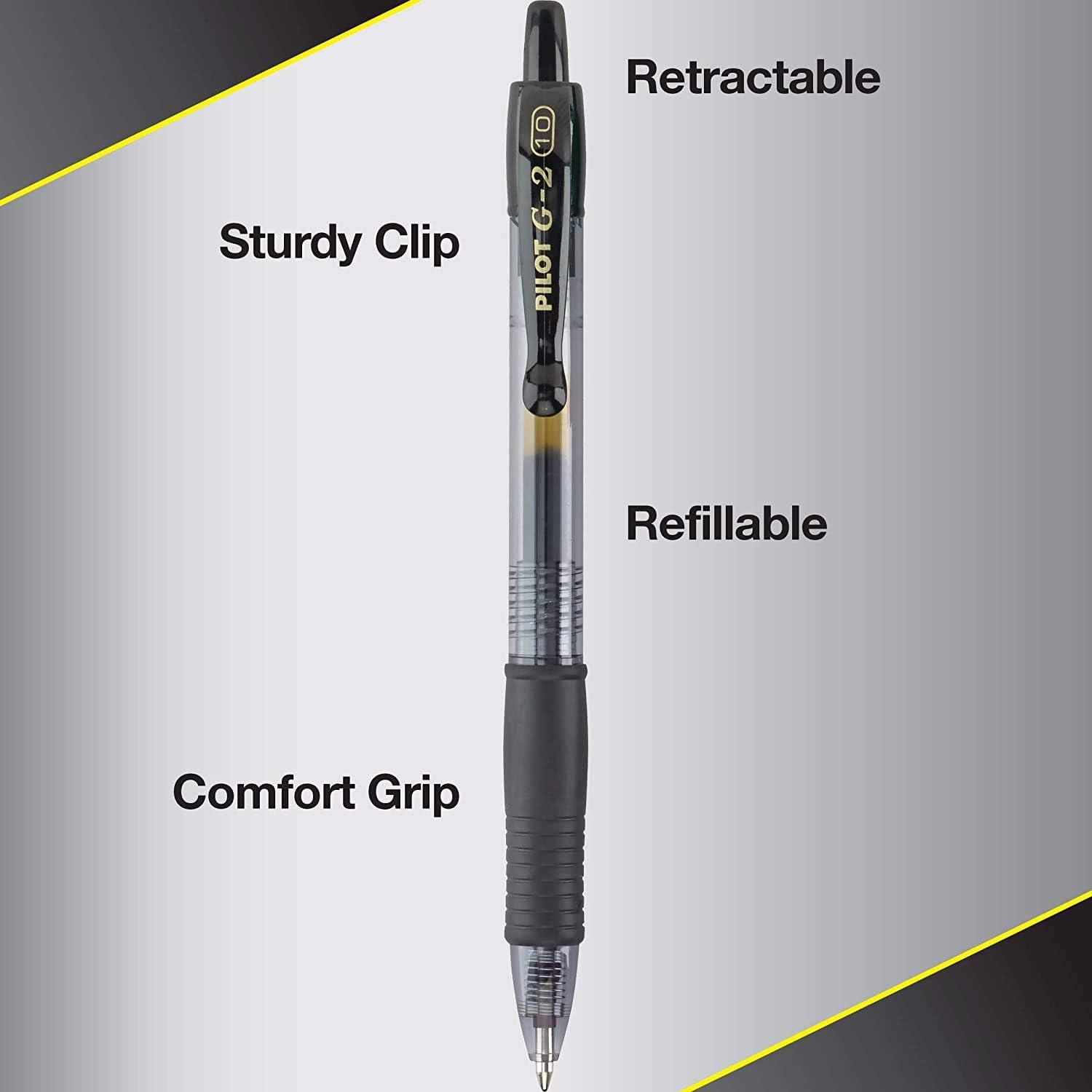 image:imagePilot G2 Premium Retractable GelInk Rolling Ball Pens Bold Point 10mm 10 Gel Pens Assorted 8Pack Ideal for School Journaling amp Office Writing36 Count Pack of 1