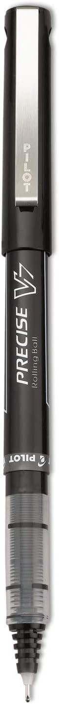 image:imagePILOT Precise V7 Stick Liquid Ink Rolling Ball Stick Pens Fine Point 07mm Black Ink 2Pack 25010Black