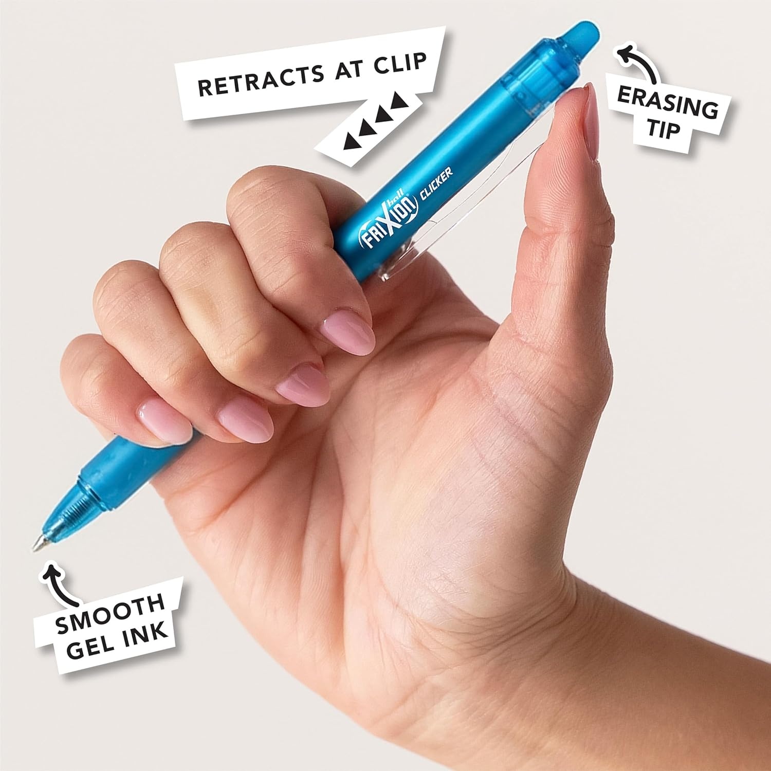 image:imagePilot FriXion Vibe Clicker Premium Erasable Gel Ink Pens Find Your ZenFocus Vibe Calm amp Confident Colors 7 Pack Fine Point 07 mm Assorted BlueGreen InksZenFocus