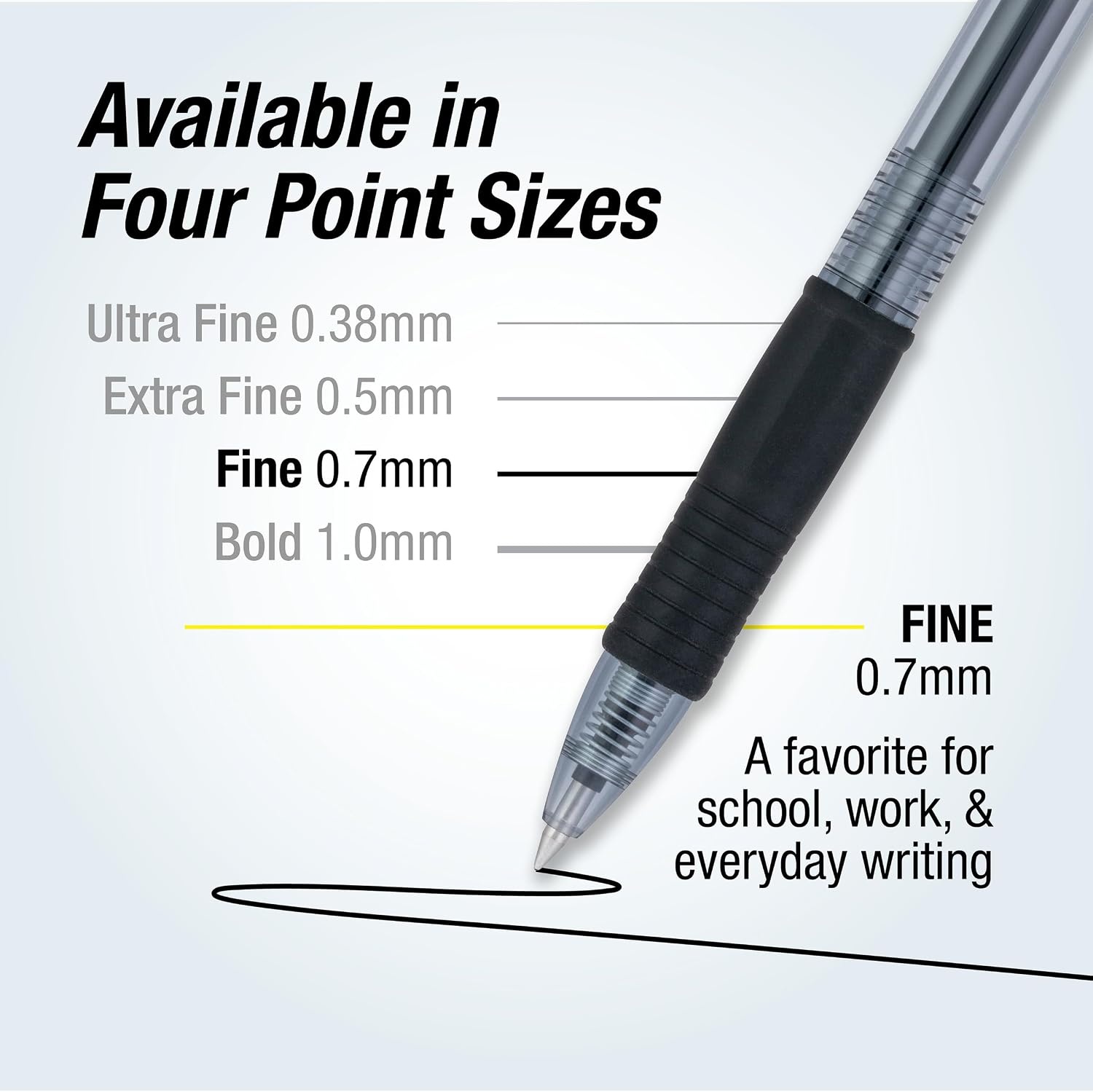image:imagePilot G2 FriXion Clicker Companion Pack 07mm Fine Point Black Ink Premium Gel Roller 6 Pack for School Office and Business Use