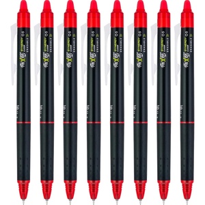 Pilot FriXion Synergy Clicker Erasable, Refillable, Retractable Gel Ink Pens, Extra Fine Point 0.5 mm, Pack of 8, Black, FriXion Erasable Pens 0.5 – Ideal for School & Office Writing(Red)